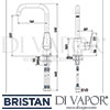 Bristan GEN5 Blueberry Kitchen Sink Mixer Tap Dimensions